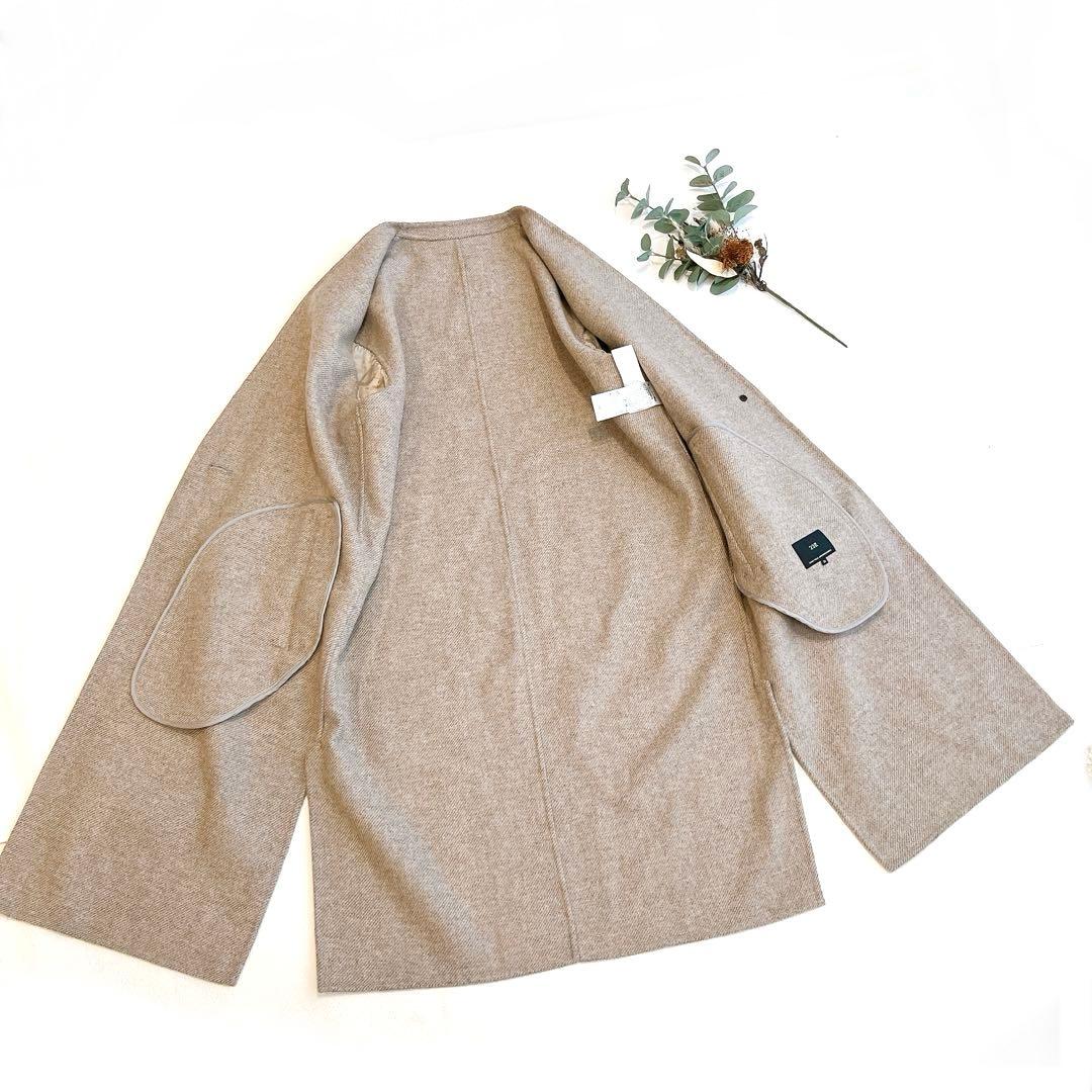 専用です　23区 ウールリバーツイルノーカラーコート　ロングコート　36