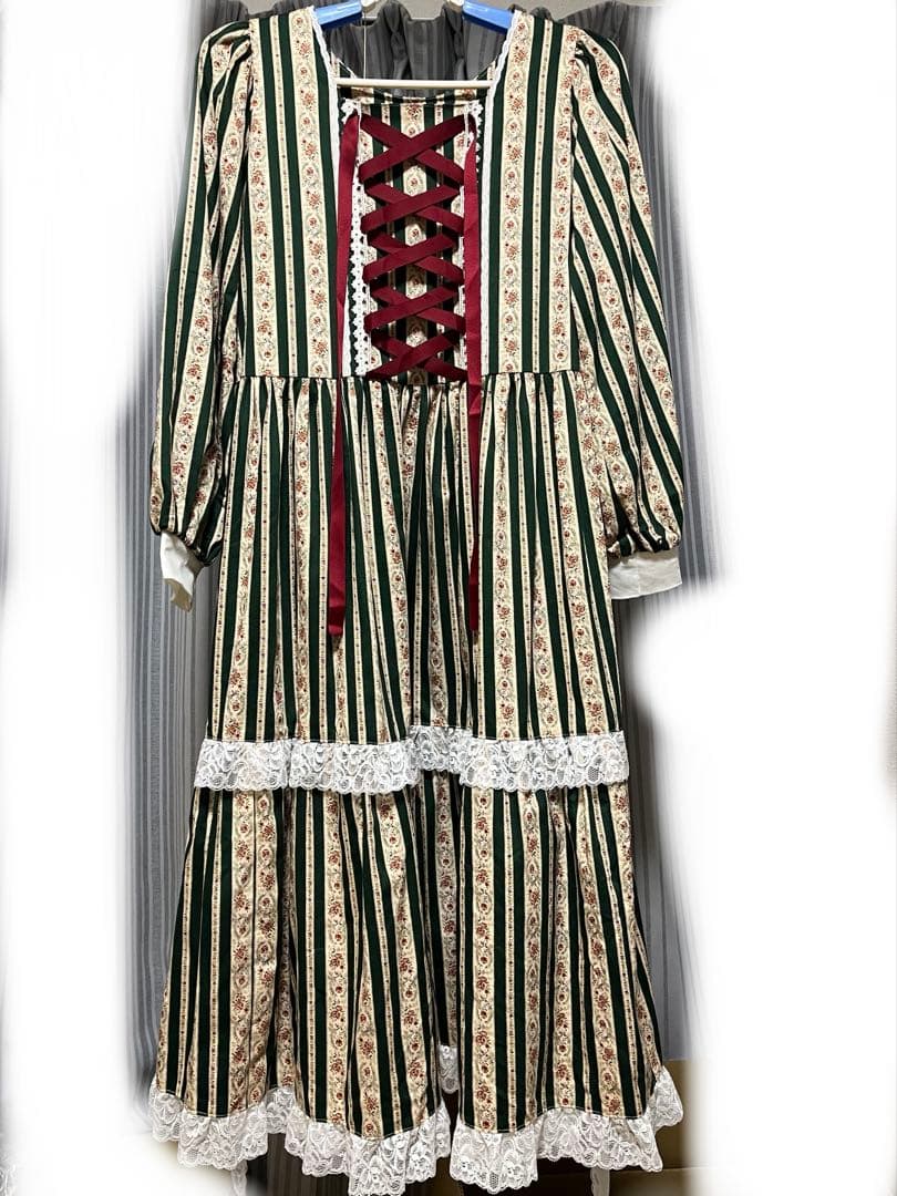 marcHenTica フラワーガーデンワンピース グリーン 通常サイズ