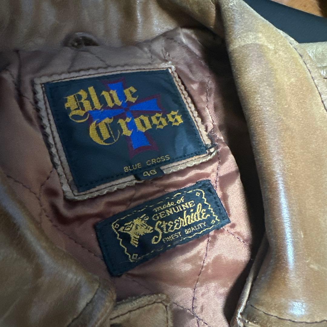Blue Cross シングルライダースジャケット