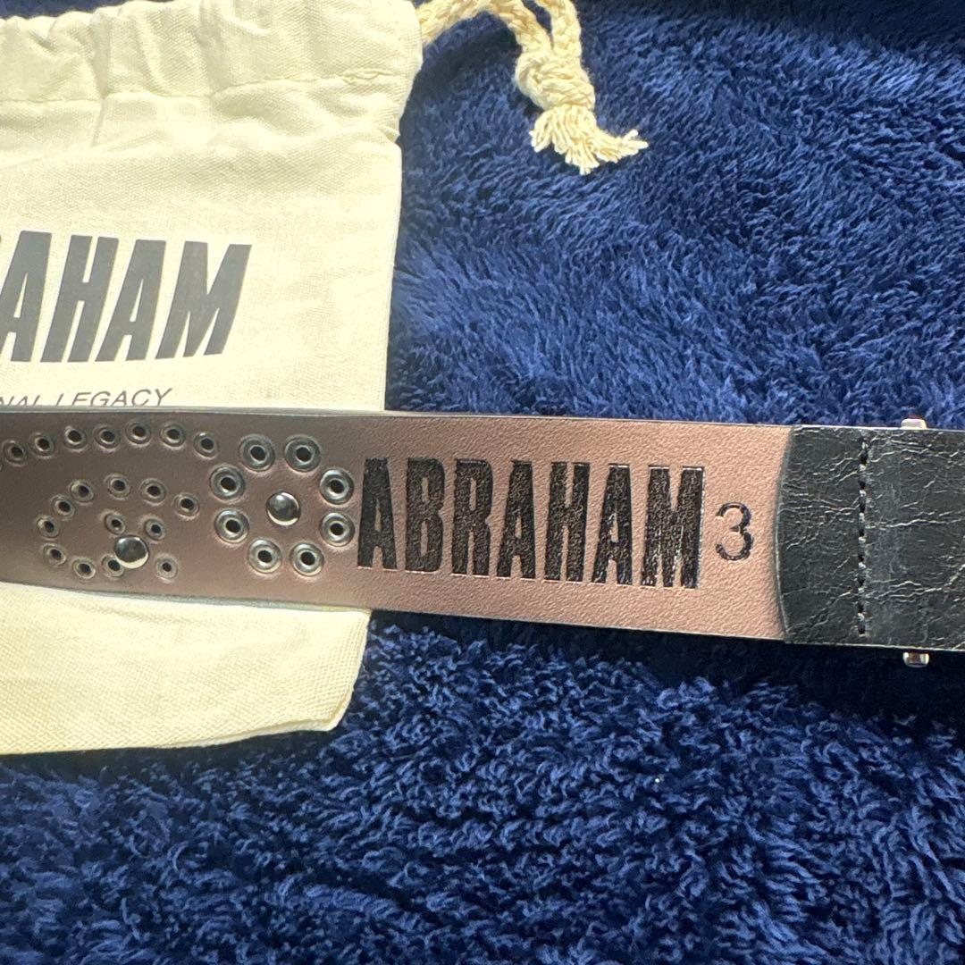 ABRAHAM スタッズ付きブラックベルト