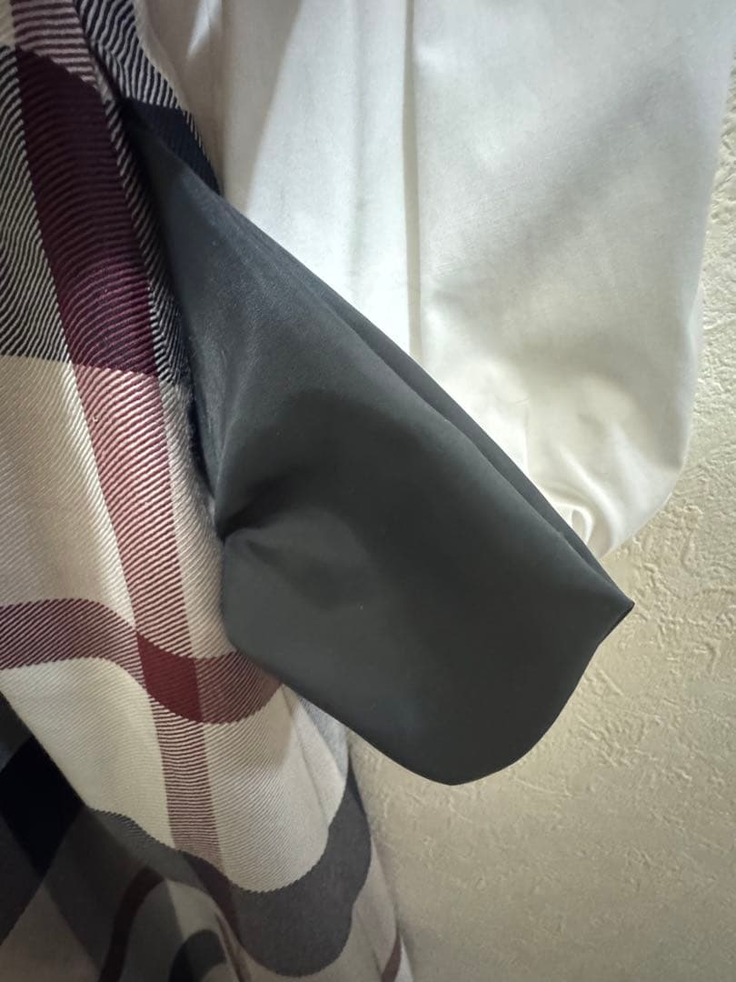 ブルーレーベルクレストブリッジ　ツイードニットドッキングドレス　ベージュ　36