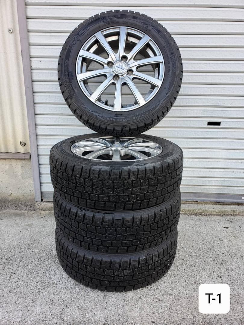 M*k様 T-1.特売 185/60R15 バリ溝 スタッドレスタイヤホイールセ