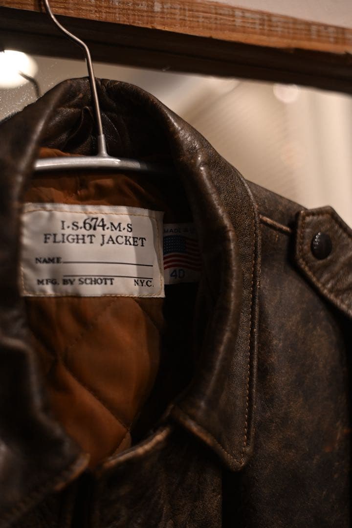 80’s vintage schott I S 674 M S 40 USA製