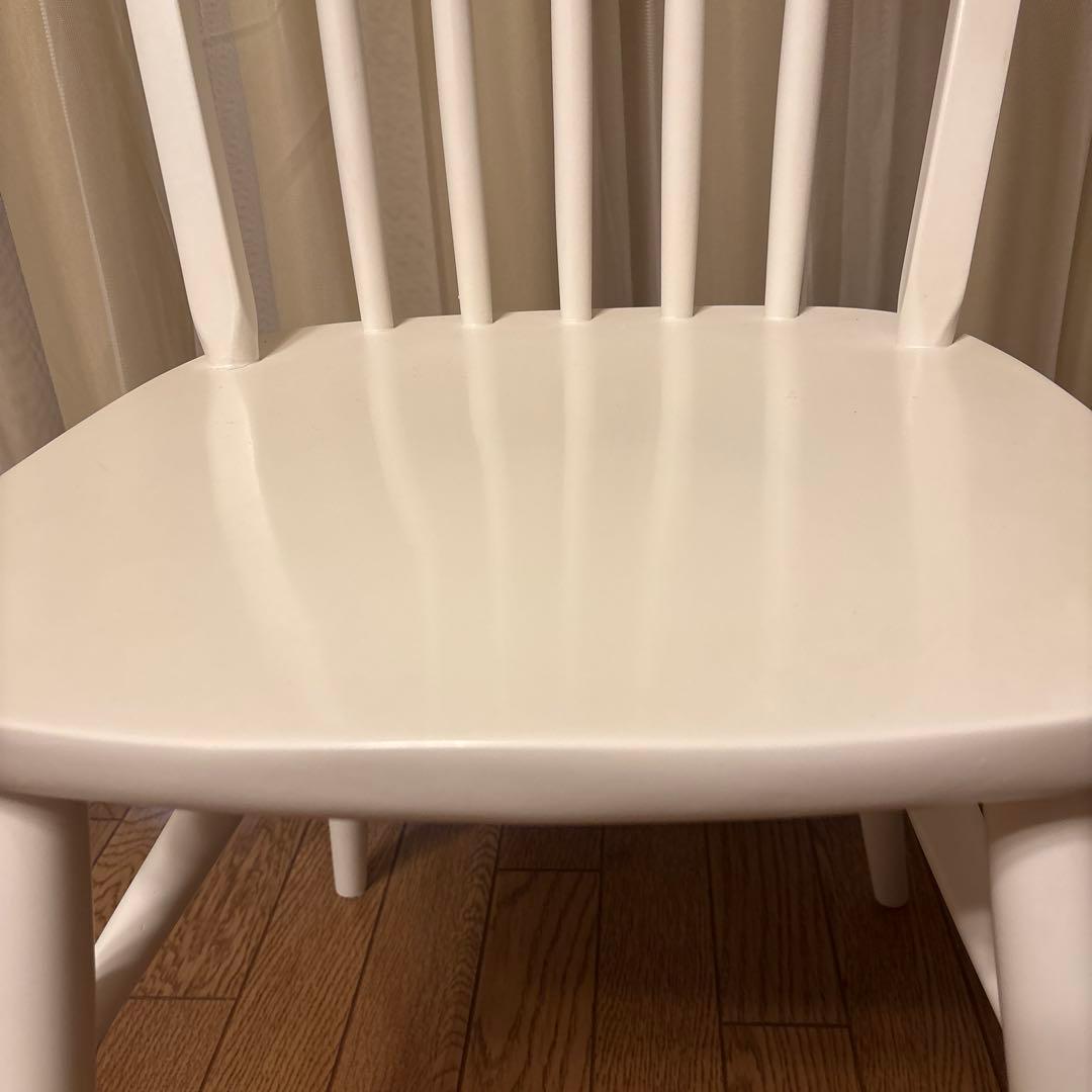 モモナチュラル　椅子　一脚　ホワイト