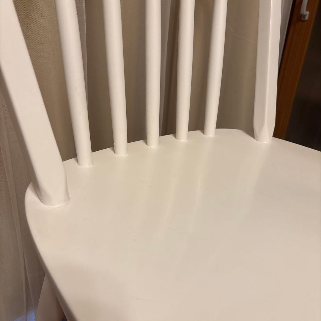 モモナチュラル　椅子　一脚　ホワイト