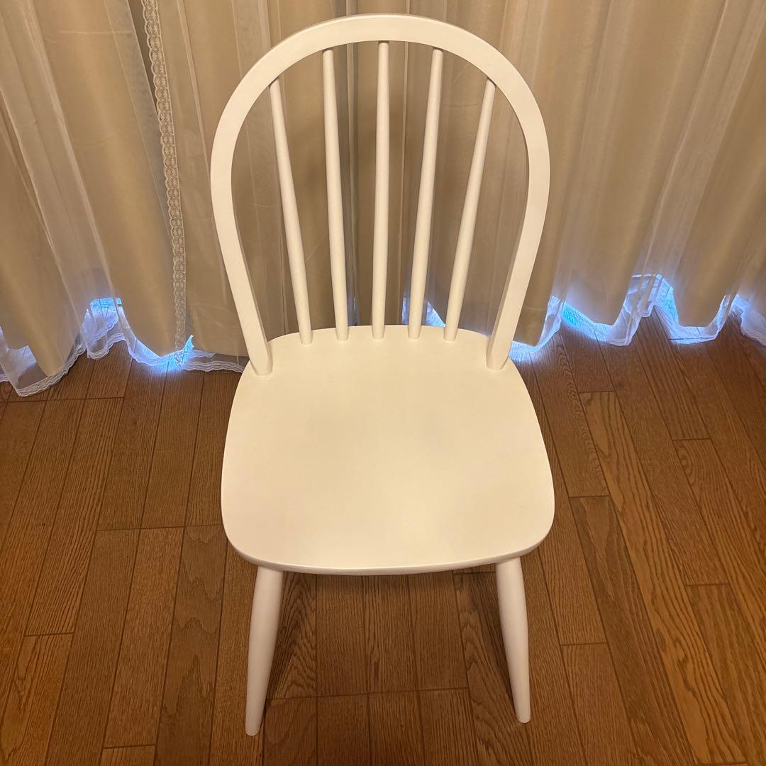 モモナチュラル　椅子　一脚　ホワイト