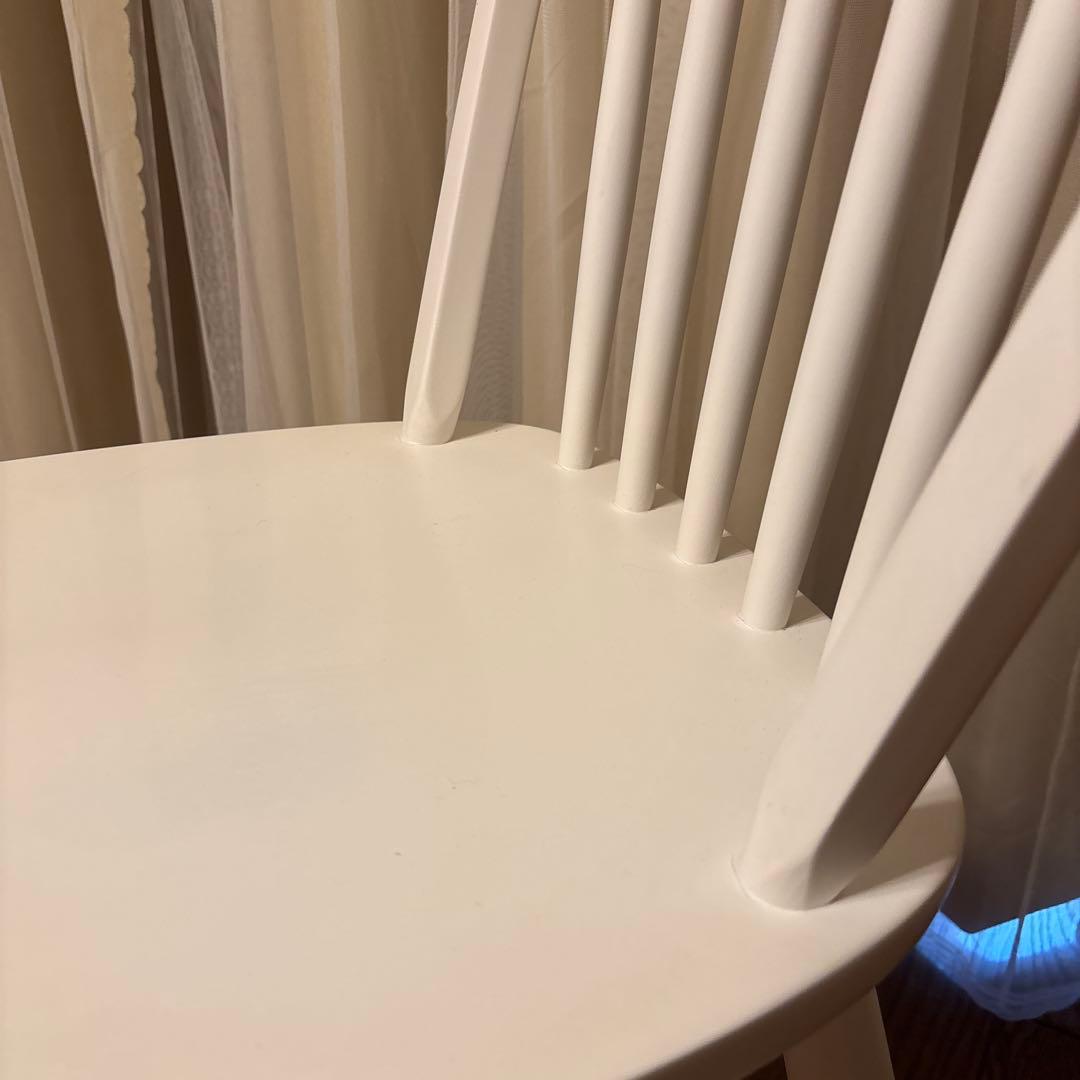 モモナチュラル　椅子　一脚　ホワイト