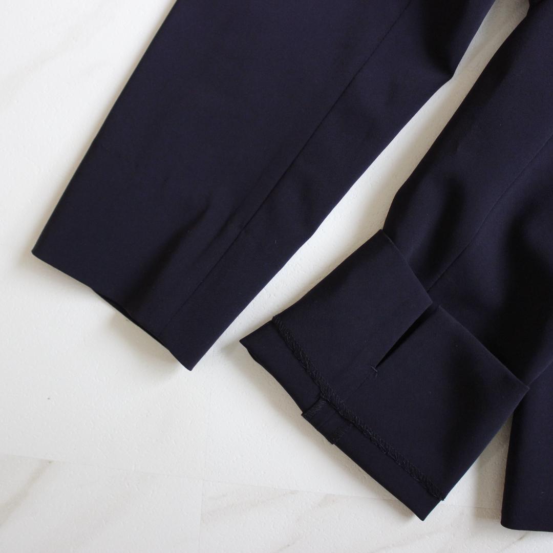 【大きいサイズ】INDIVI ノーカラー セットアップスーツ 3L 紺色