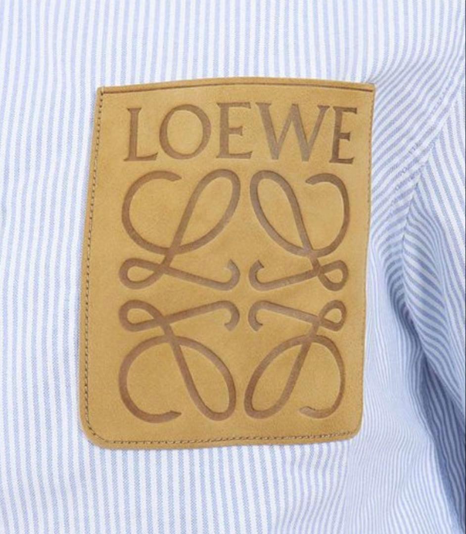 【最終値下げ】LOEWEストライプシャツ サイズ41 Lサイズ　アナグラム