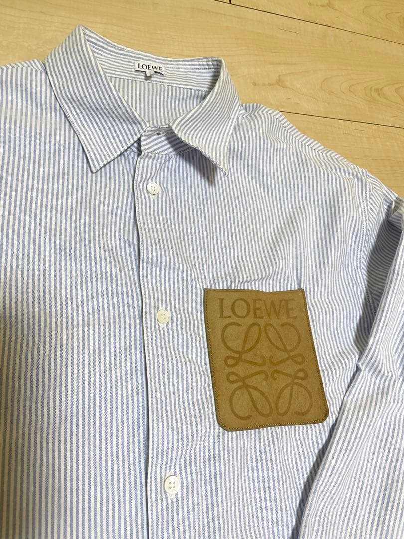【最終値下げ】LOEWEストライプシャツ サイズ41 Lサイズ　アナグラム