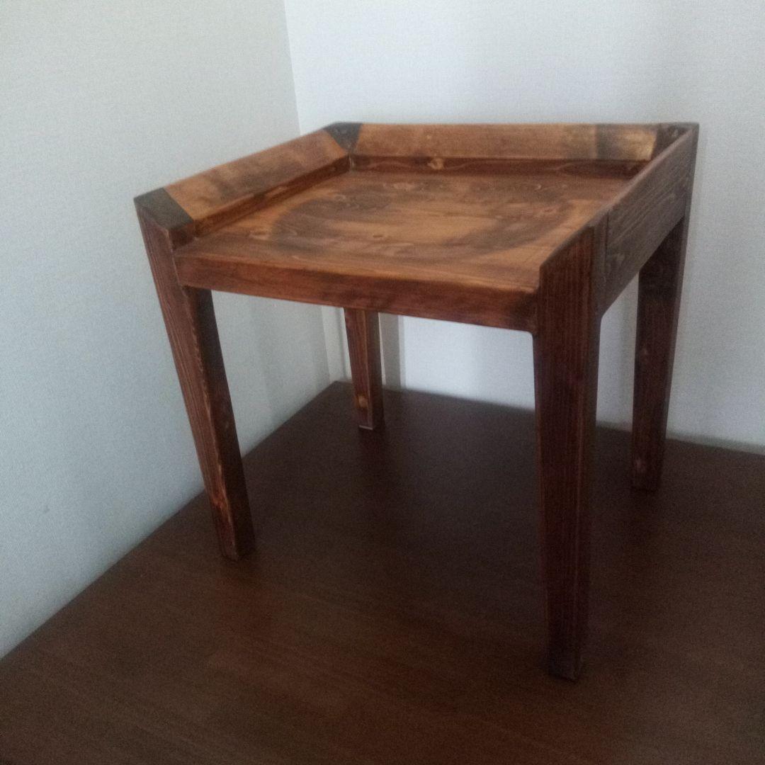 桧スツール角（ハンドメイド）