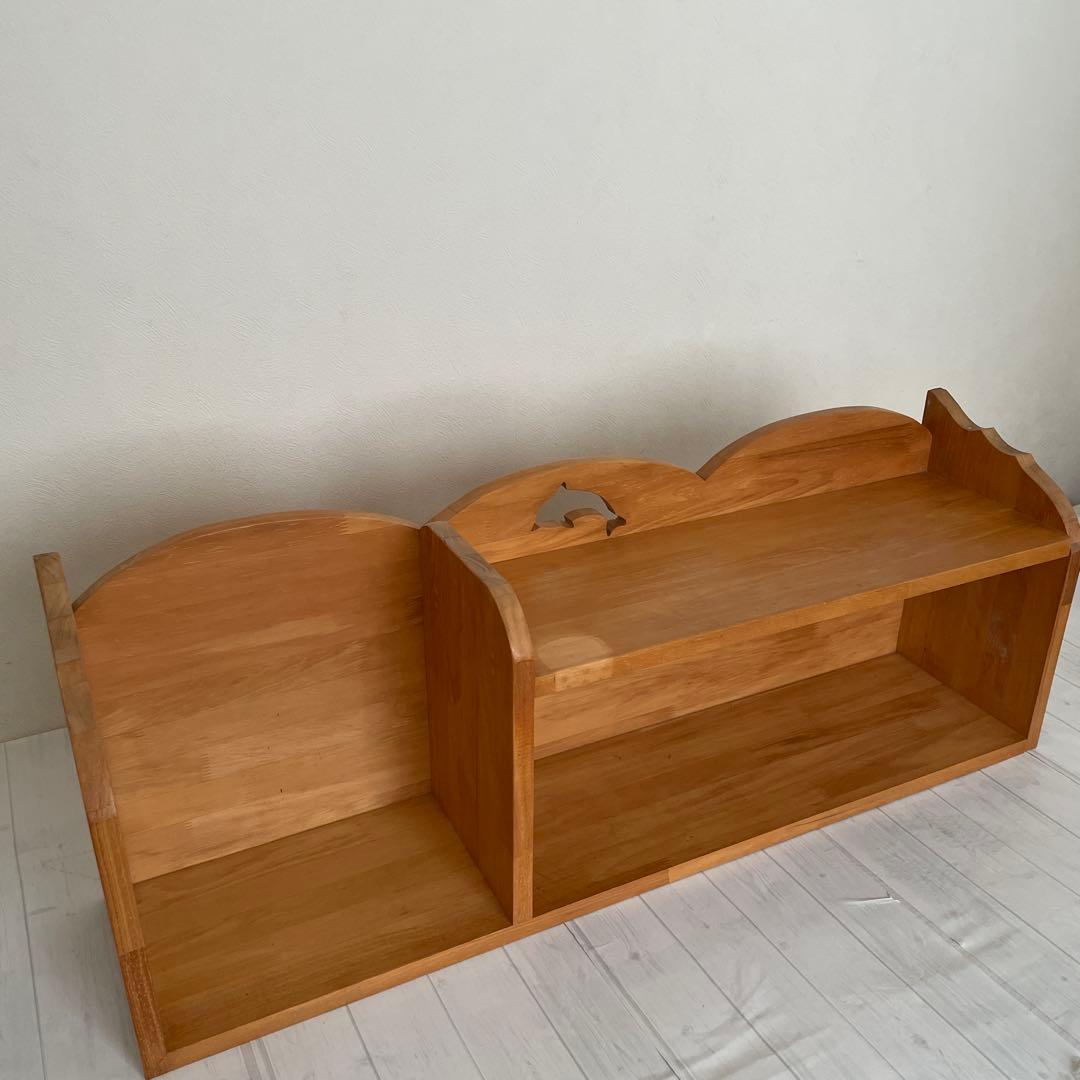 【送料込み】　カントリー家具　オープンラック　シェルフ　本棚　天然木