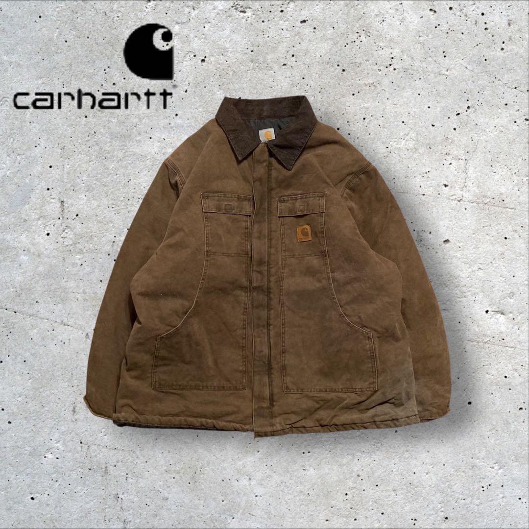 〈カーハート〉トラディショナルジャケット　茶色　裏地キルティング　3XL i