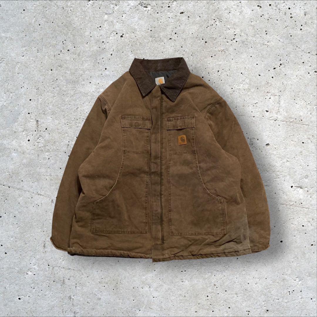 〈カーハート〉トラディショナルジャケット　茶色　裏地キルティング　3XL i