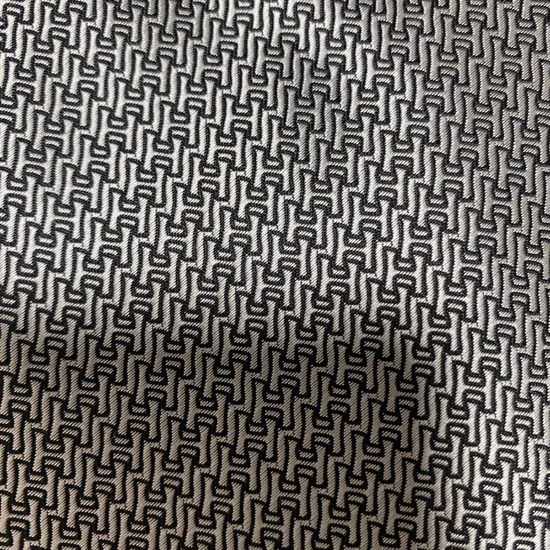 HERMES エルメス ネクタイ H柄 シルバー系 ファソネ 結婚式　成人式