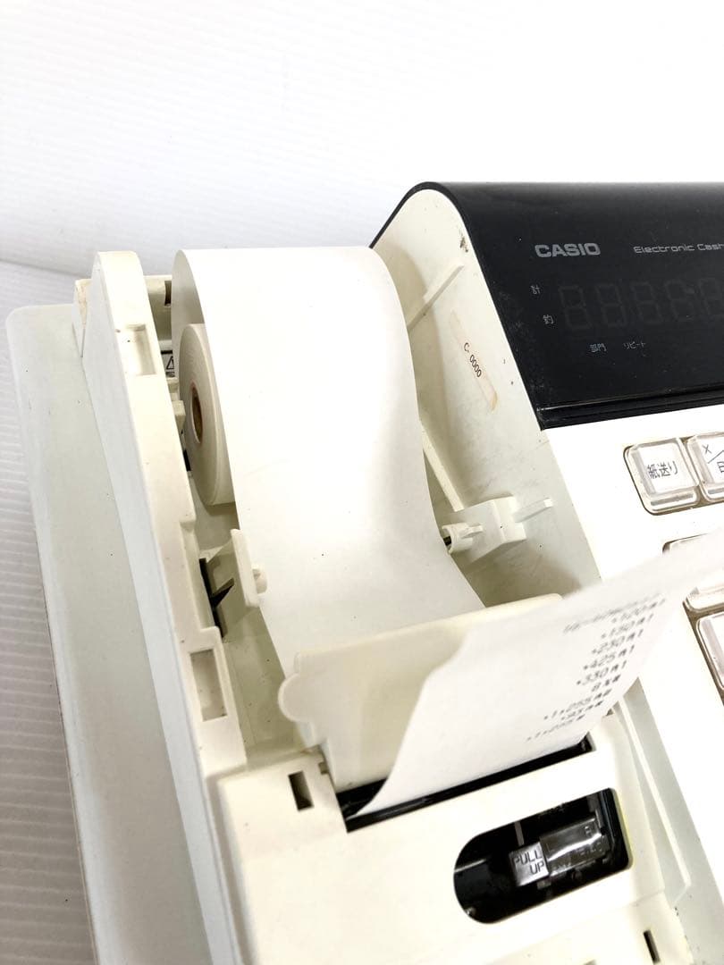 ◆CASIO カシオ◆電子レジスター 110ER 未使用ロールペーパー 3巻付き