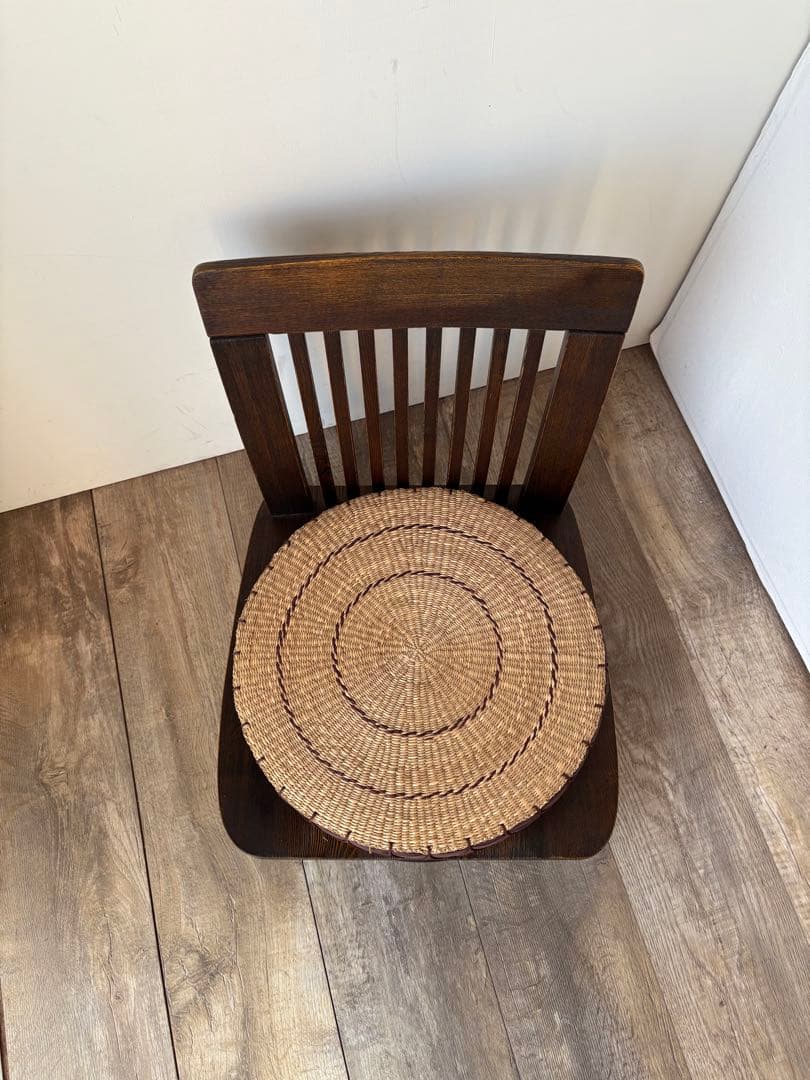 回転座椅子　無垢　和モダン　和室　タモ材　オーク材　⑤