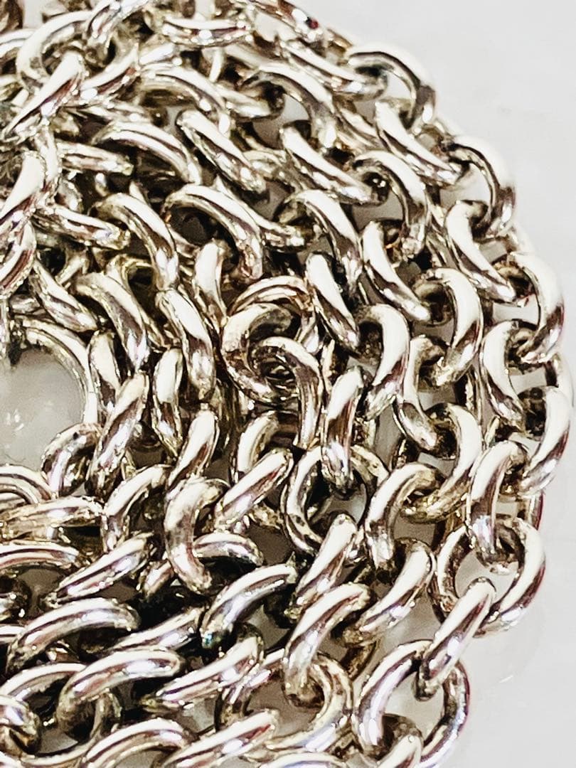 【超美品】GUCCI オーバル チェーン ネックレス 男女兼用 シルバー92