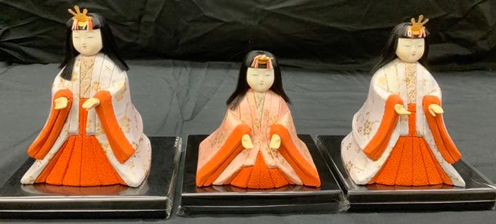 紺金　木目込み　15人揃い　① 雛人形