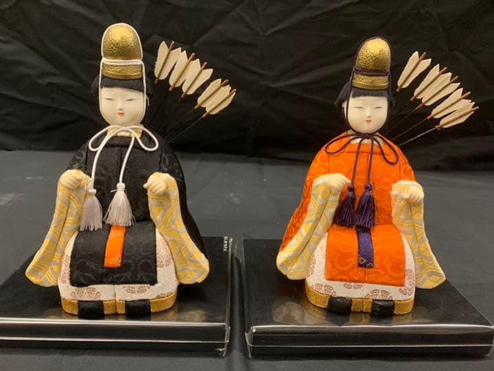紺金　木目込み　15人揃い　① 雛人形