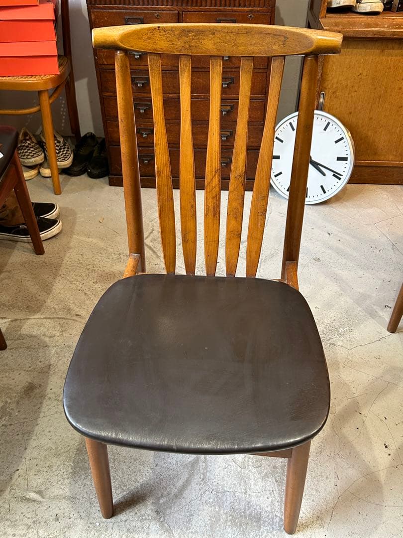 貴重!! 60s 70s ビンテージ 飛騨家具 日進木工　ウッドチェア ③