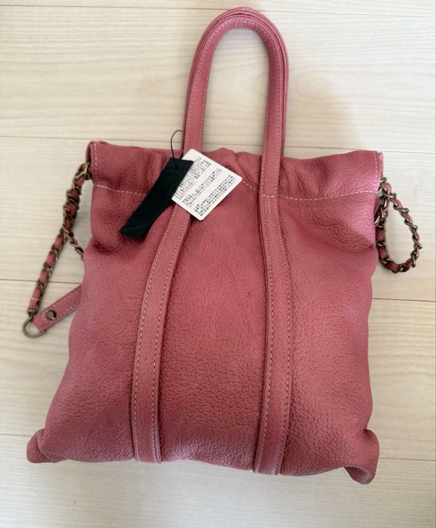 週末値下　新品未使用　M.U.LトラストートSピンク シボ型押しレザー
