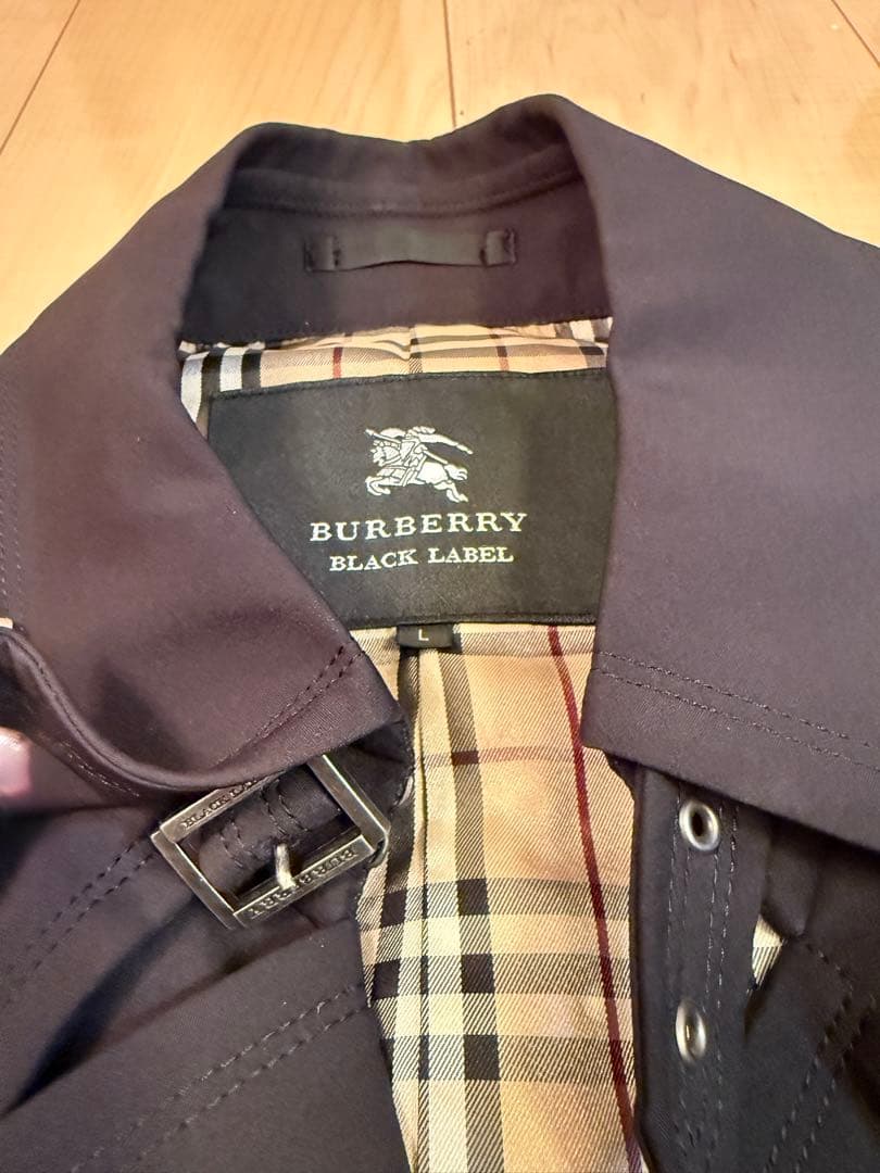 Burberry バーバリー　ブラックレーベル　トレンチコート　L 極美品　黒
