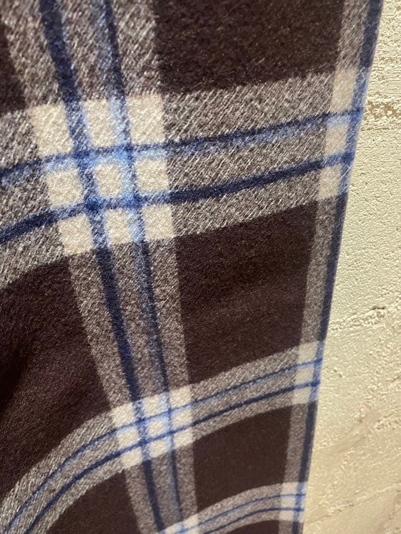 新品45R上質アルル強縮絨のストール大判　暖か35200円