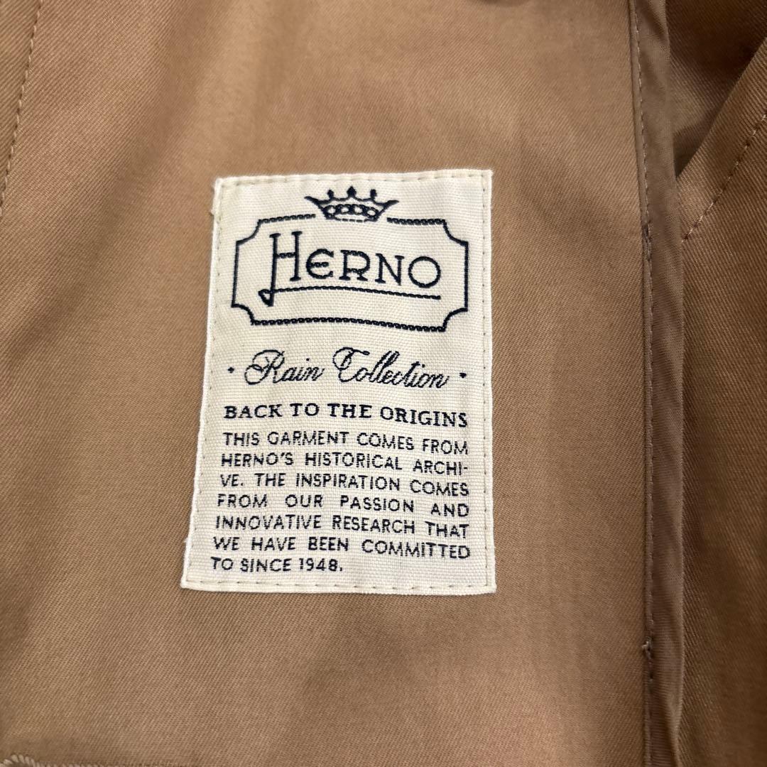 美品 Herno ベージュ トレンチコート タグあり