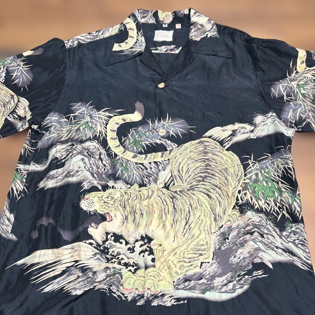SUN SURF サンサーフ 長袖アロハM スペシャルエディション 笹虎