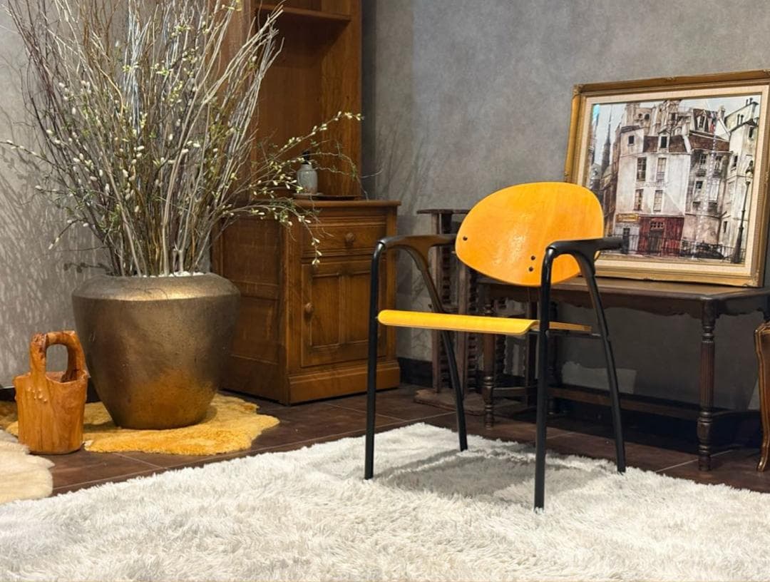 シティ系 ダイニングチェア　リビングチェア　アームチェア　椅子　ヴィンテージ　G