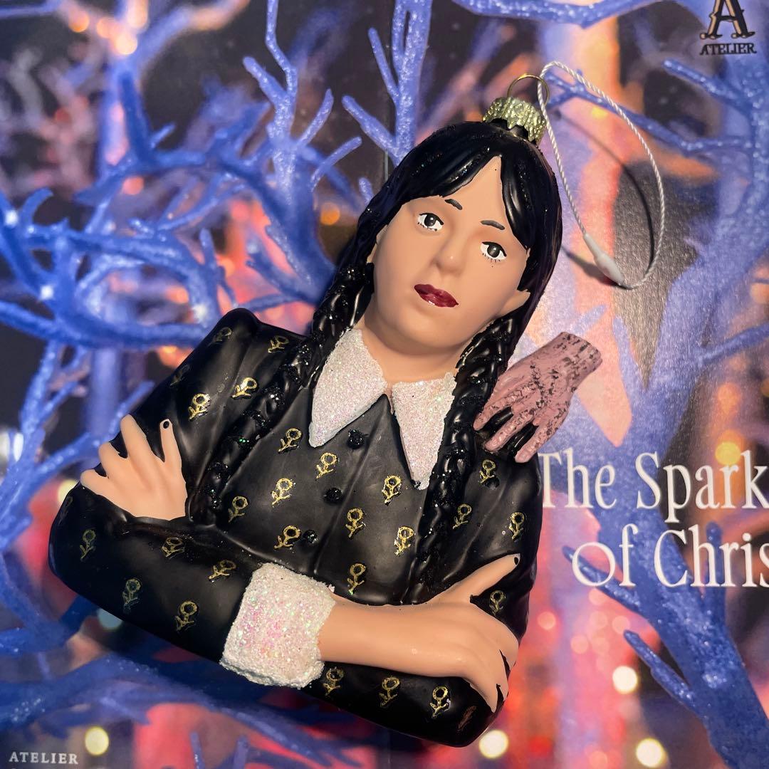 アスティエ・ド・ヴィラット　クリスマスオーナメント　ウエンズデイ＆スパイダー