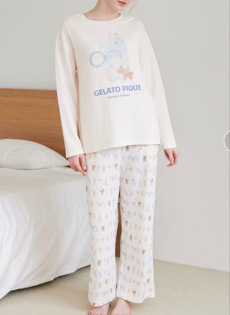 最終値下　【gelato pique】ウォッシングアニマル　上下セット　新品
