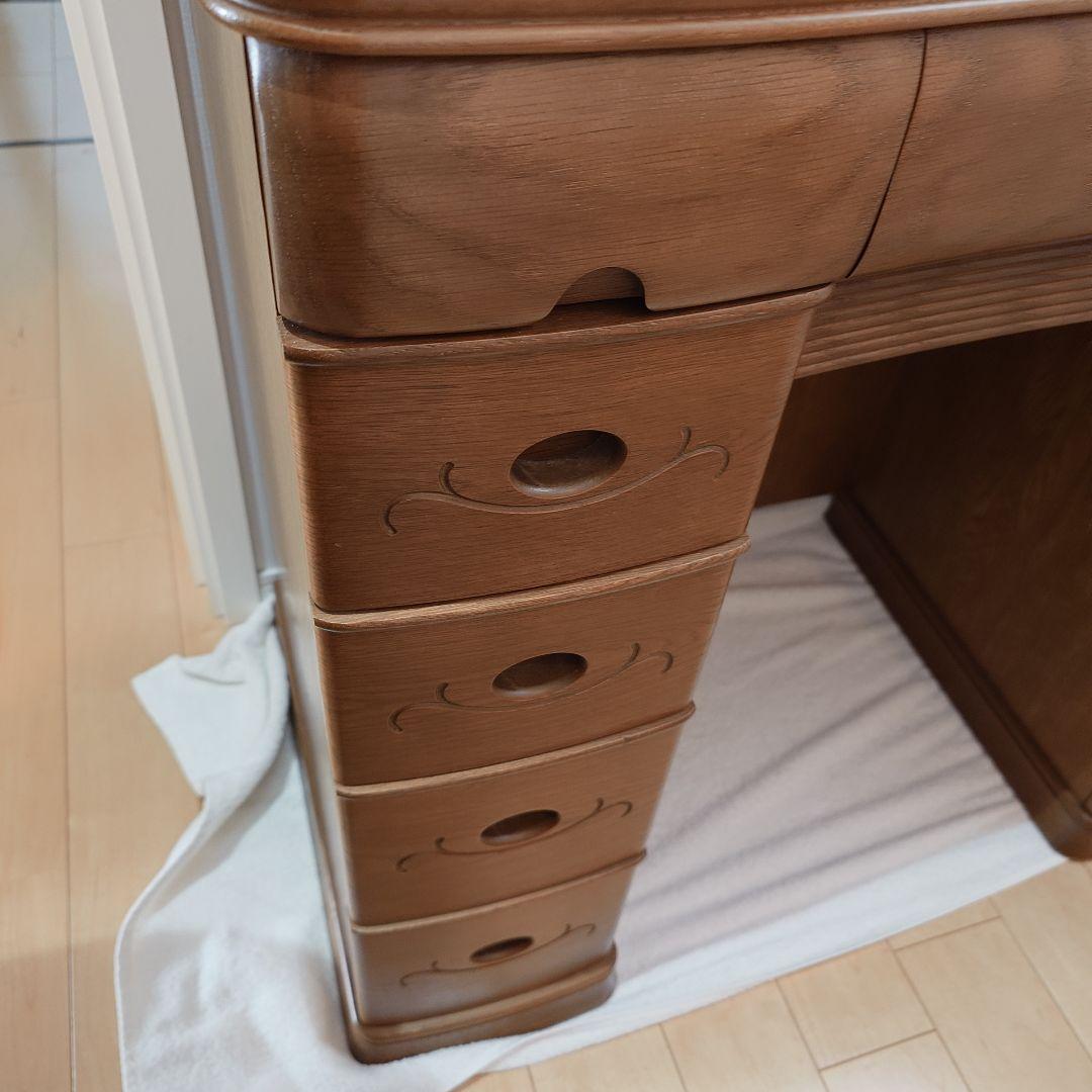 【大幅お値下げ】　天然木ドレッサー　鏡台　三面鏡　アンティーク　大塚化学　化粧台