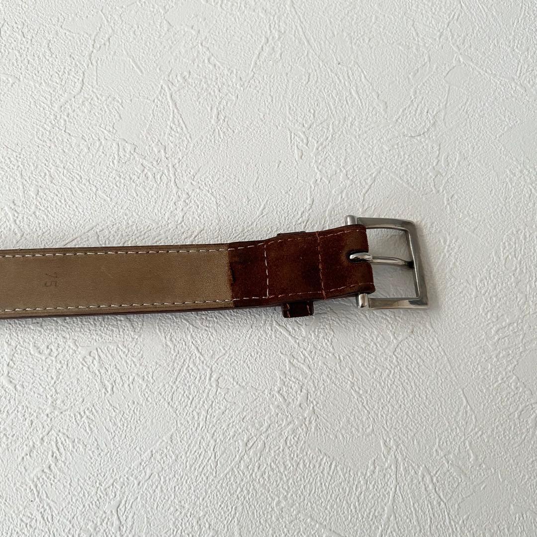 John Lobb ジョンロブ スエード レザーベルト ブラウン 本革 英国製