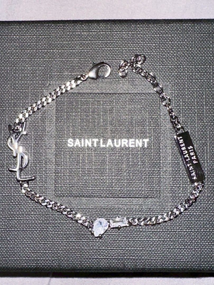 Saint Laurent YSL ロゴ ブレスレット シルバー