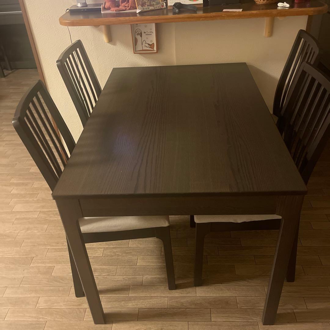 [直接引渡] IKEA エーケダーレン ダイニングテーブル 伸長式120/180
