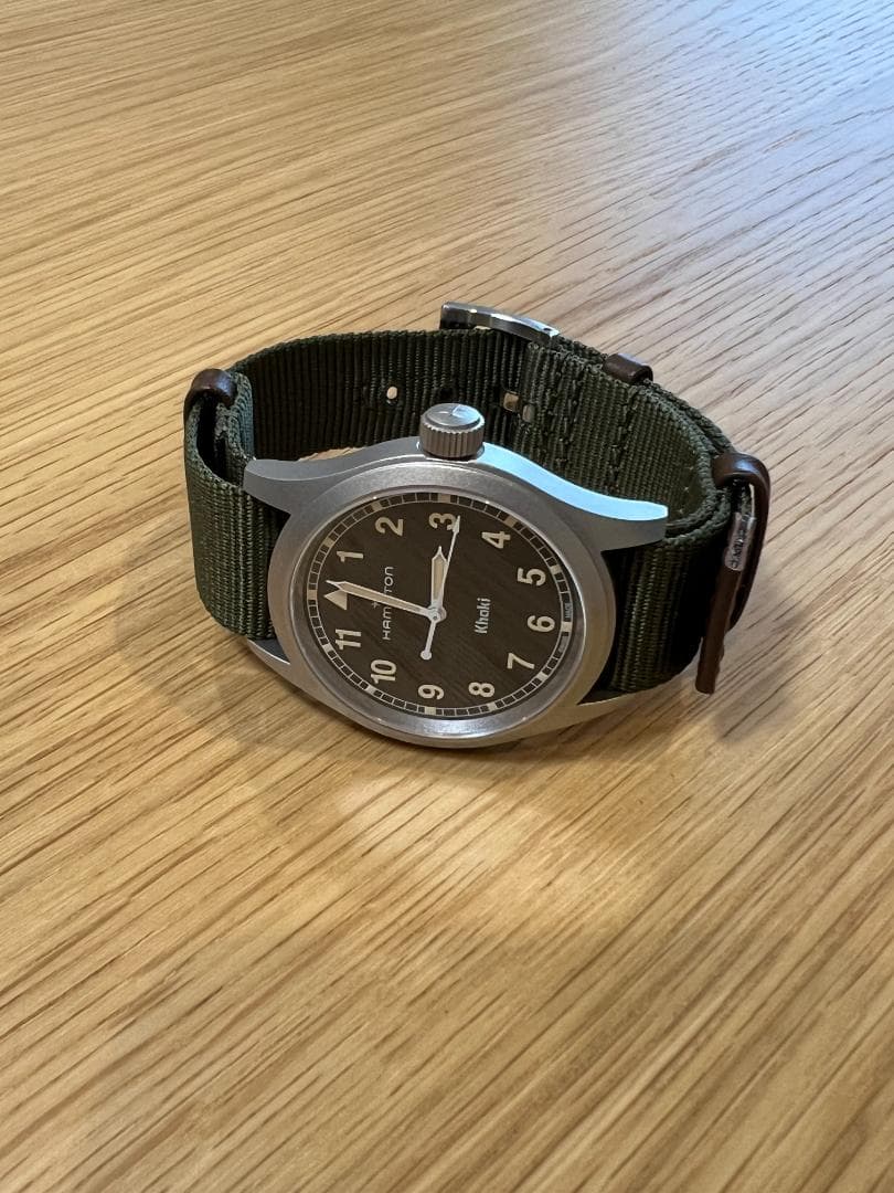 Hamilton Khaki Field クォーツ ブラックダイヤル 腕時計