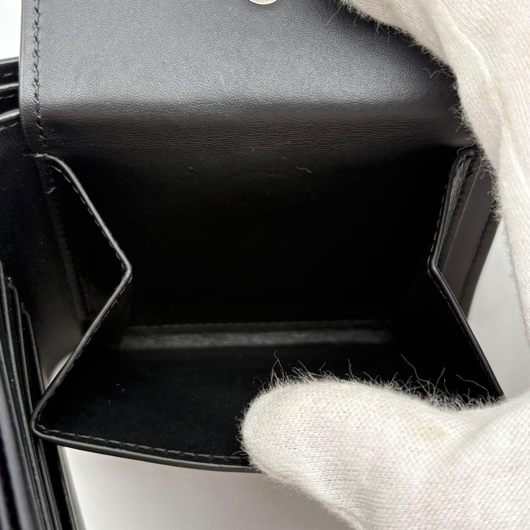 【極美品】ロエベ 折り財布 パズル アナグラム ロゴ ブラック バイフォールド