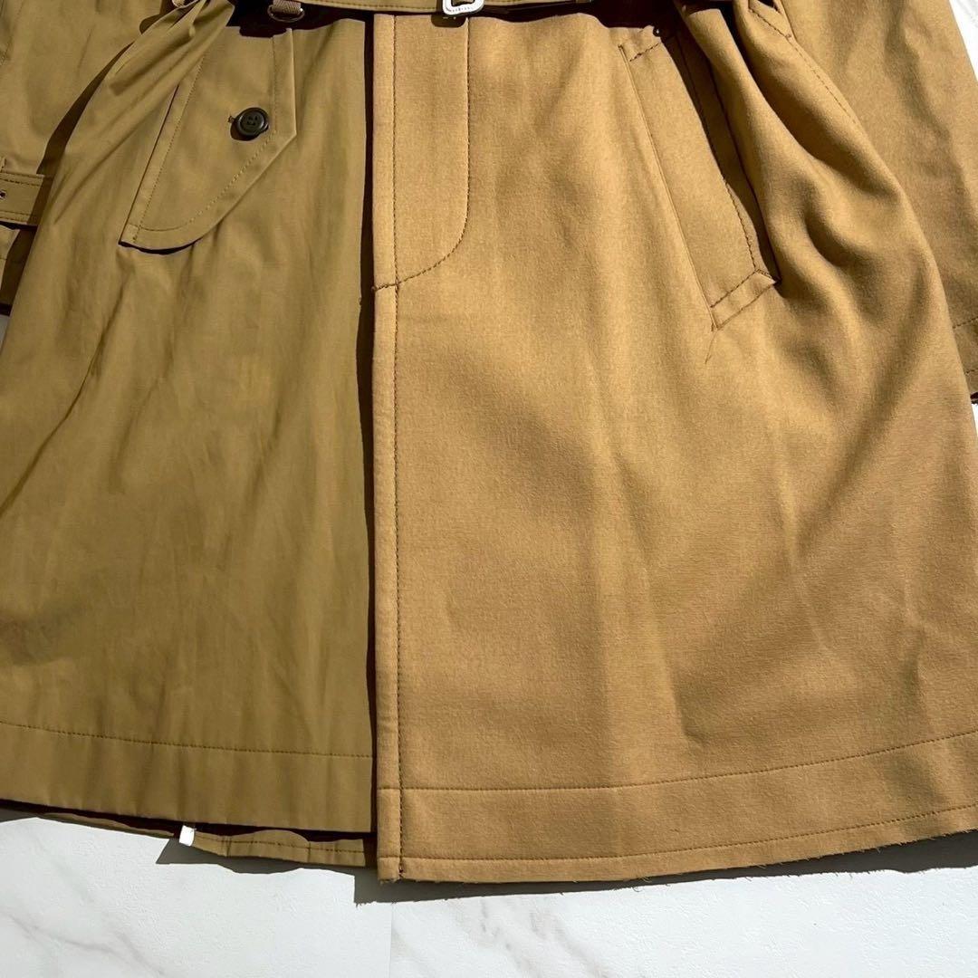 極美品 タグ付き✨sacai ドッキング異素材トレンチコー アシンメトリー 希少