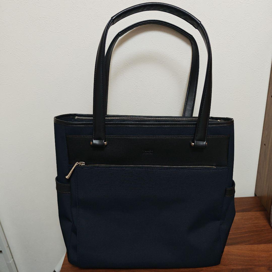 [極美品] タケオキクチ ライニング 撥水 トートバッグ A4