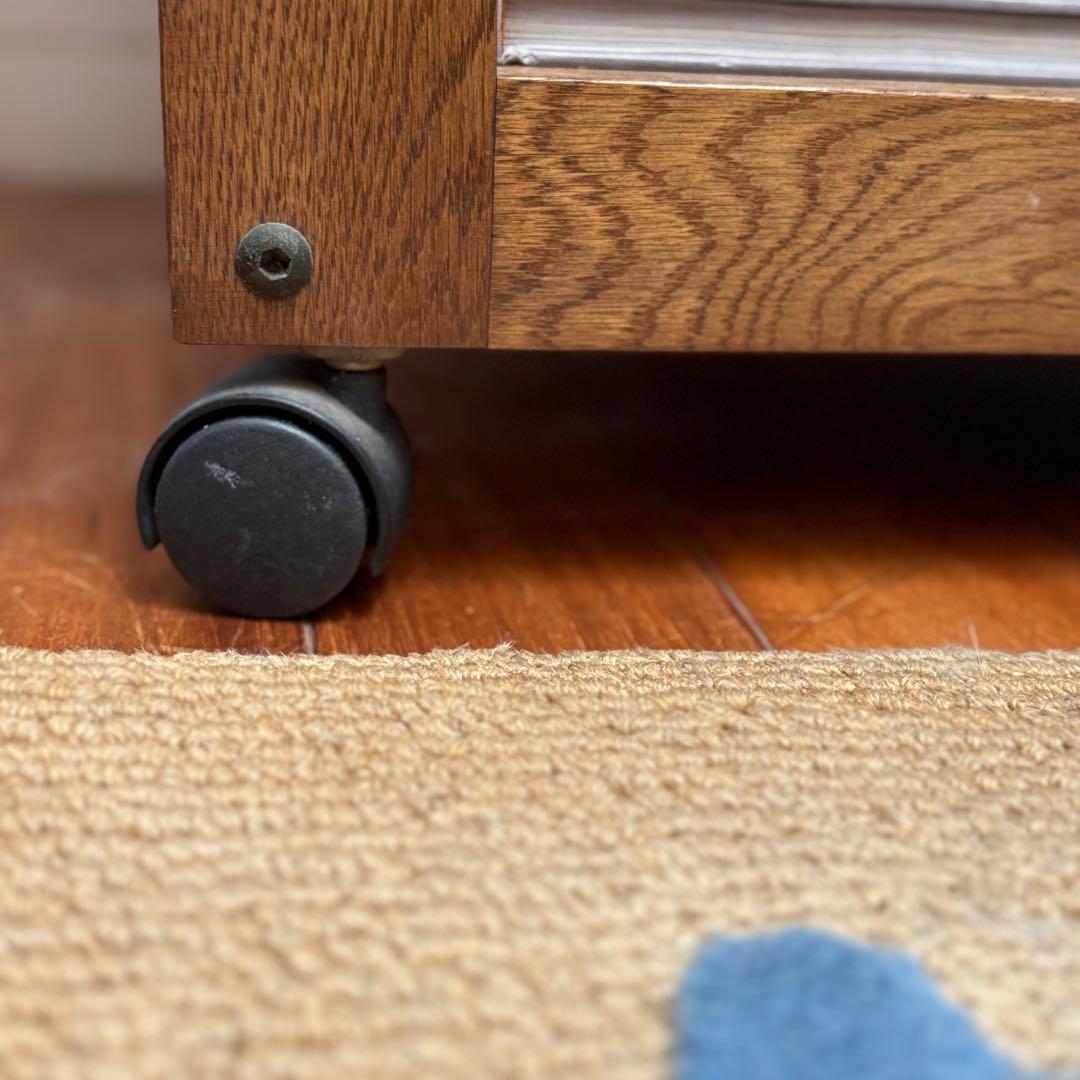 バタフライワゴン【USAビンテージ 】オーク材 サイドテーブル キャスター