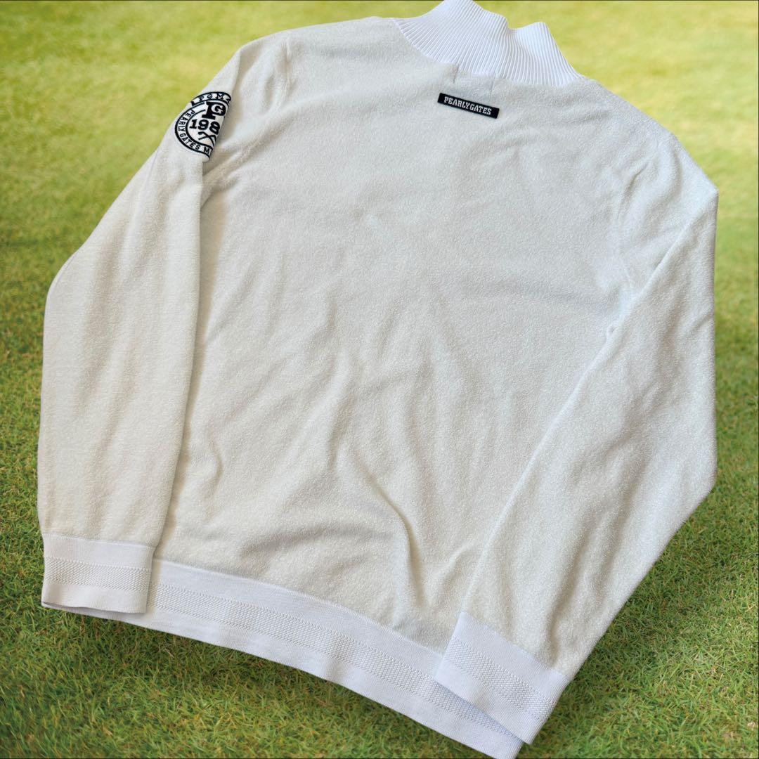 未使用級　パーリーゲイツ　ジャケット　ブルゾン　M〜L相当　白　タオル生地　4