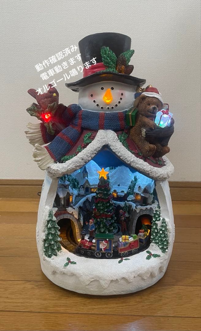 コストコ雪だるまのクリスマス装飾 LED付き
