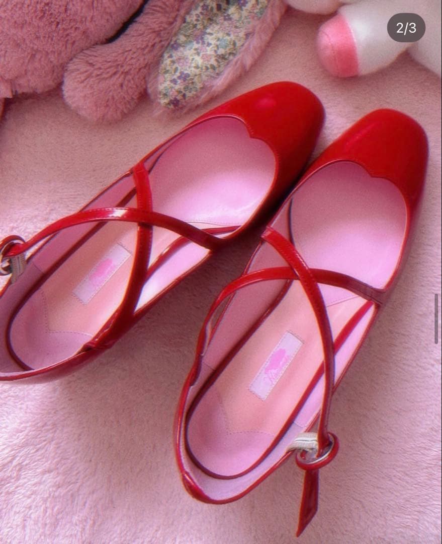 美品♡kiwanda kiwanda Ririco Red shoes♡
