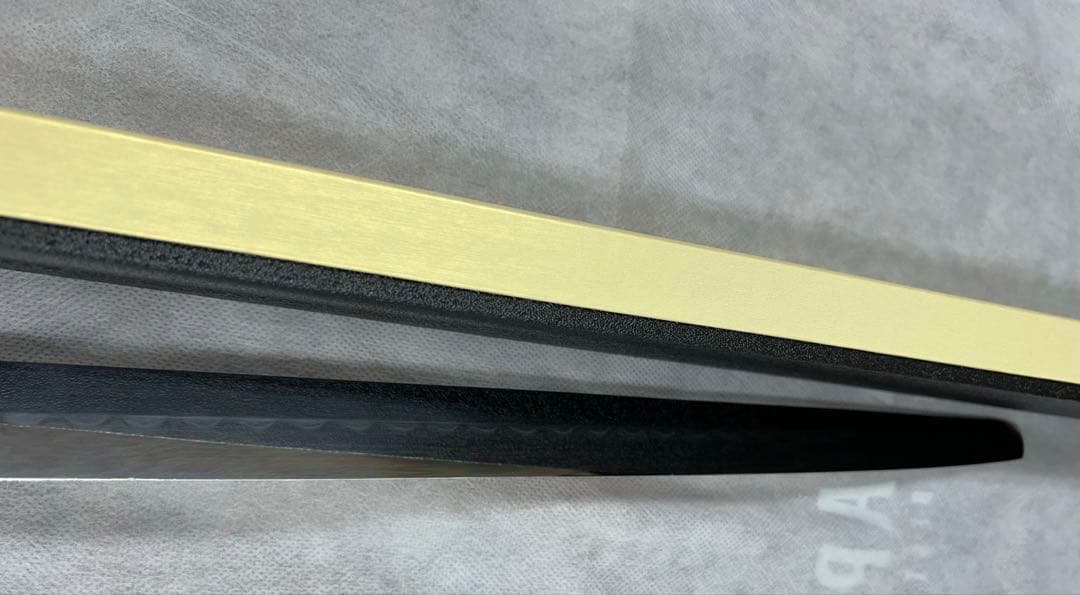 池田美和　水本焼　白ニ　先丸柳刃　360mm 柄なし