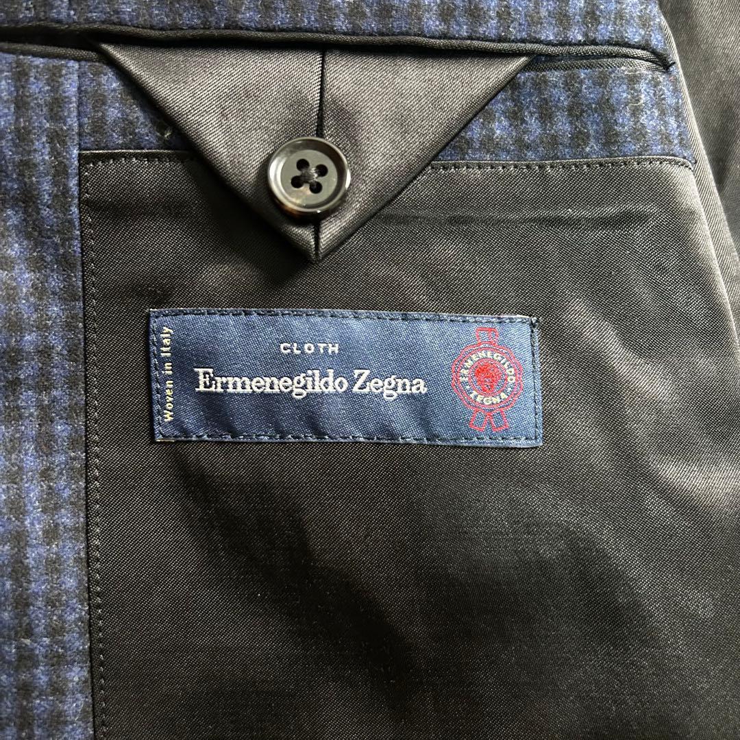 WACKO MARIA ゼニア生地　カシミヤ・シルク混ステンカラーコート　千鳥柄