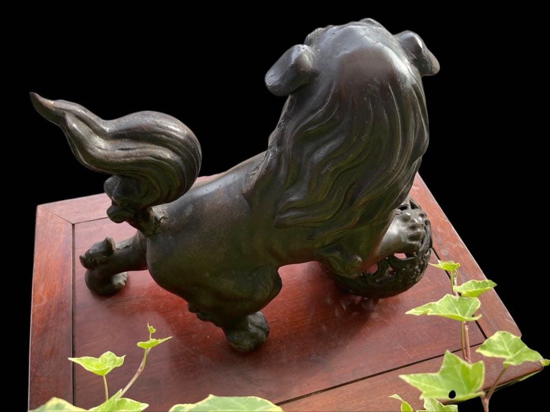 大型⭐️銅獅子⭐️金属工芸⭐️骨董品⭐️古美術⭐️開運置物⭐️アンティーク コレクション
