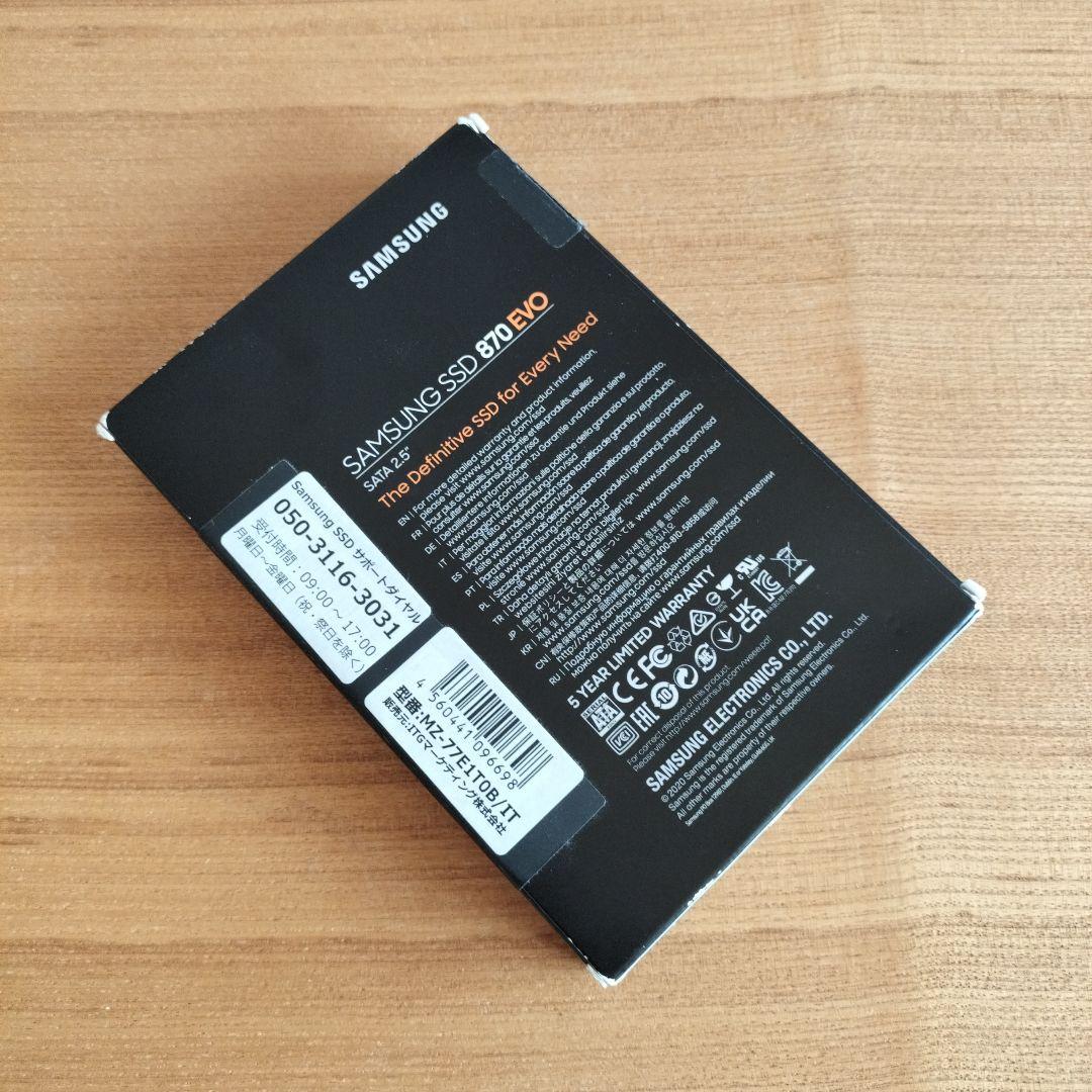【SSD 1TBサムスンSamsung 870EVO MZ-77E1T0B/IT