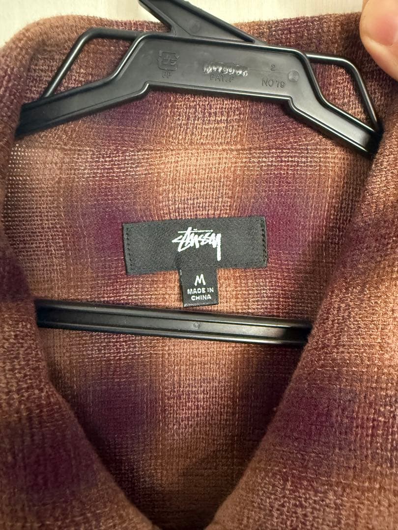 Stussy 24ss コットン100% フランネルジップシャツ